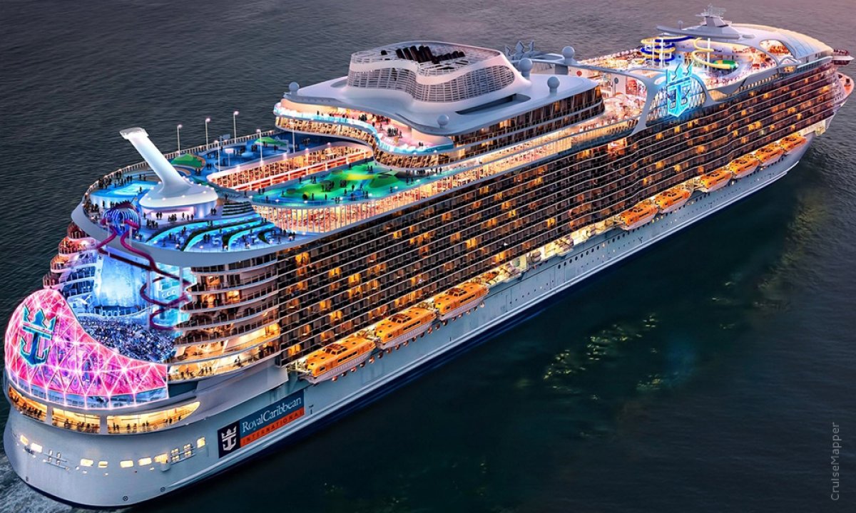 utopia of the seas aerial full ship banner